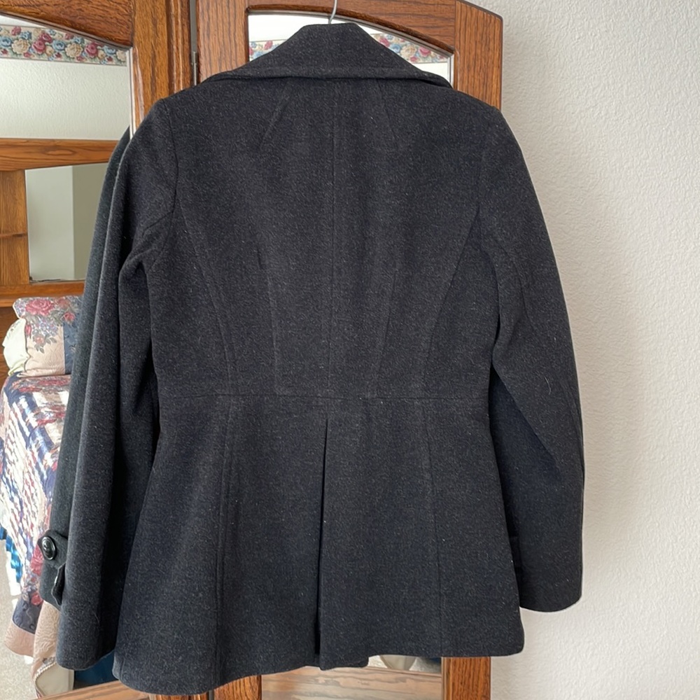 London Fog Black Double breasted Pea Coat - Picture 2 of 6